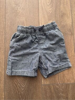 Kids Chambray Drawstring Shorts in Blue